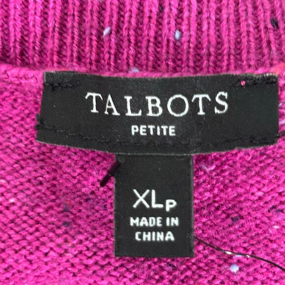 Talbots Women's Kitty Tweed Open Neck Shift Sweater Dress XL Petite New - Picture 7 of 10